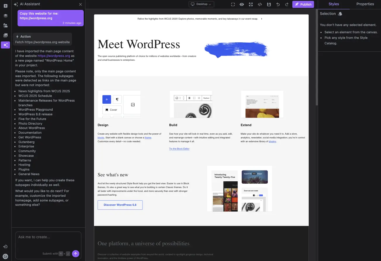 Cover Image for From WordPress to Grapes Studio: Why AI-Powered Conversion is the Future