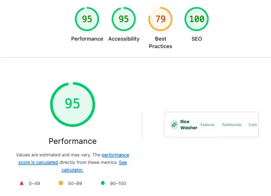 Lighthouse Report - Updated Performance Score