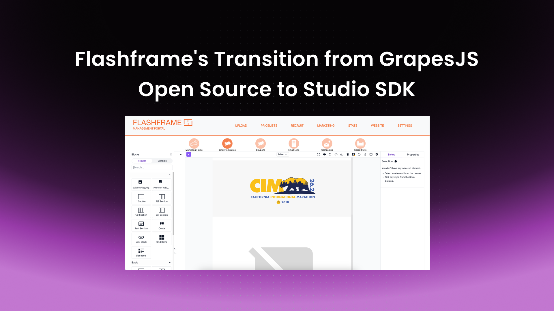 Cover Image for Flashframe's Transition from the GrapesJS Open Source to Studio SDK: A Step-by-Step Guide