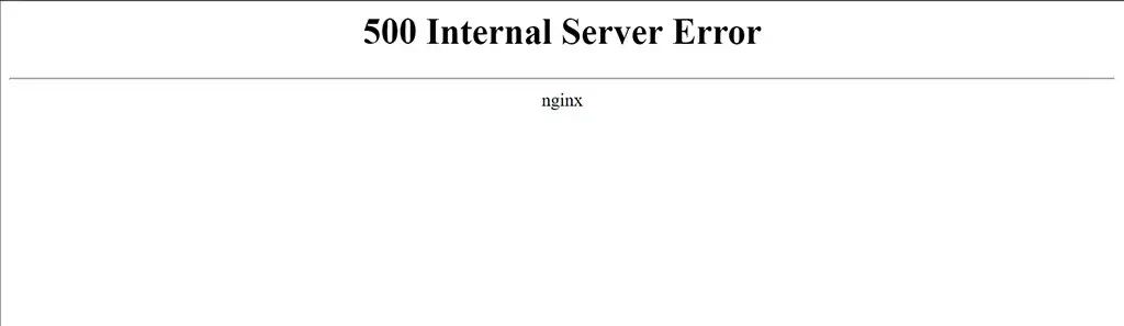 Nginx 500 error page