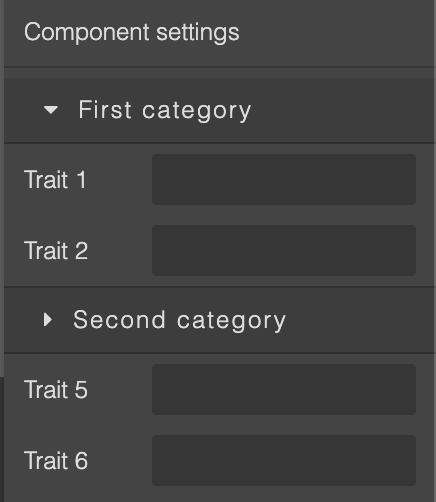 Traits with categories